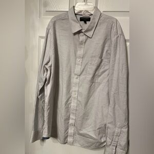 Banana Republic Mens Large Shirt Soft Wash Blue Stripe Long Sleeve Button Down